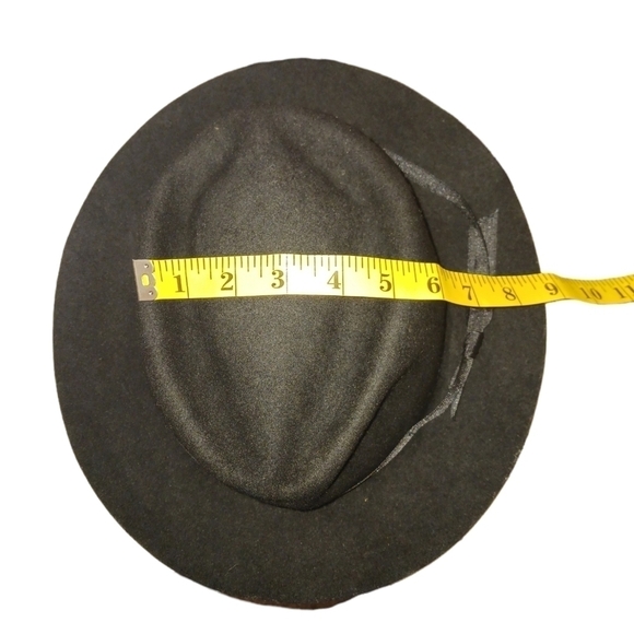 VINTAGE EFFANEM 100% WOOL BLACK CRUSHER HAT - Picture 8 of 9